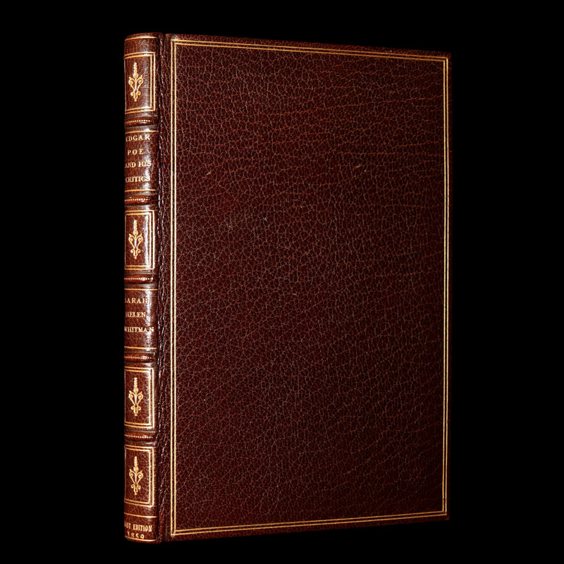 1860 First ED.- Edgar Poe and His Critics by Poe's Fiancée Sarah Helen Whitman