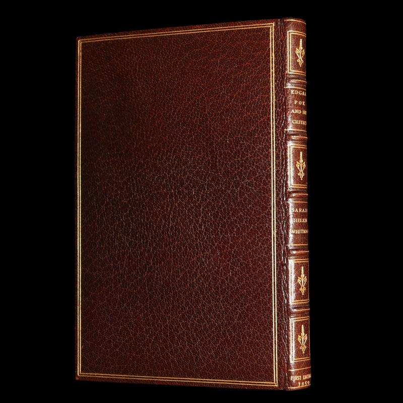 1860 First ED.- Edgar Poe and His Critics by Poe's Fiancée Sarah Helen Whitman