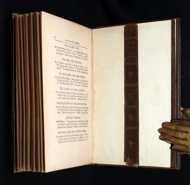 1860 First ED.- Edgar Poe and His Critics by Poe's Fiancée Sarah Helen Whitman