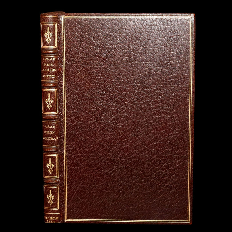 1860 First ED.- Edgar Poe and His Critics by Poe's Fiancée Sarah Helen Whitman