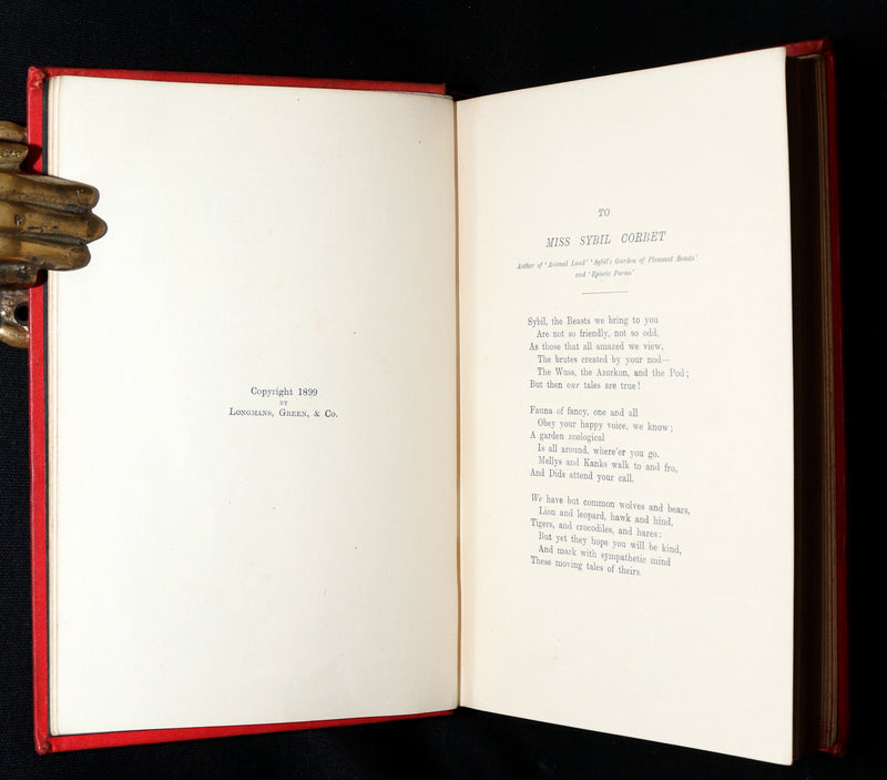 1899 Rare First Edition - The Red Book of Animal Stories by Andrew Lang