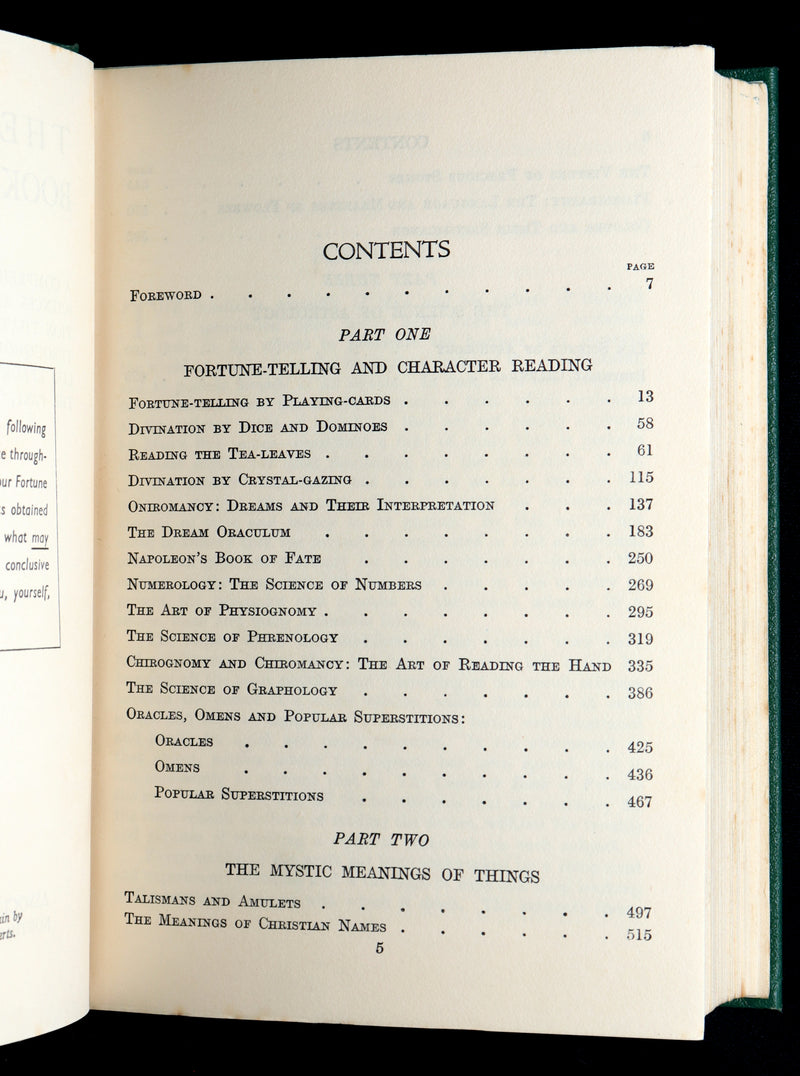 1935 Scarce with Dust Jacket -The Complete Book of Fortune, Occult Sciences