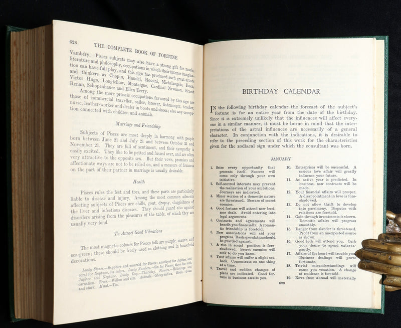 1935 Scarce with Dust Jacket -The Complete Book of Fortune, Occult Sciences