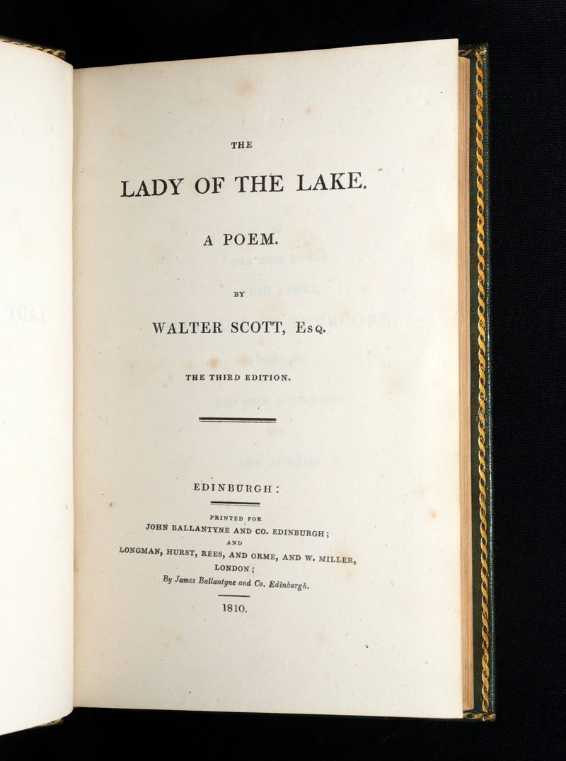 1810 Rare Third Edition - The Lady of the Lake. A Poem by Sir Walter Scott