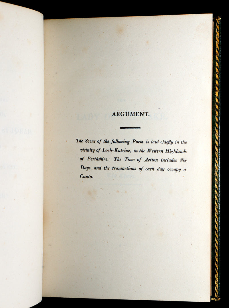 1810 Rare Third Edition - The Lady of the Lake. A Poem by Sir Walter Scott