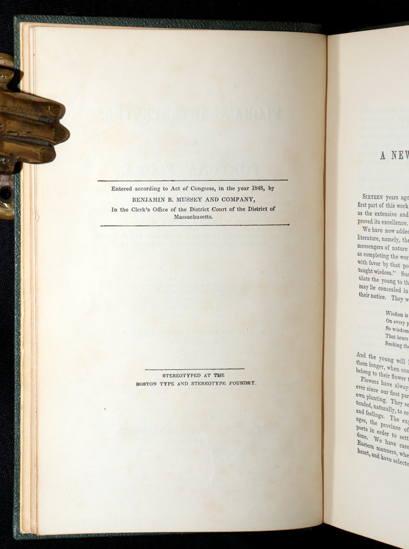 1852 Rare Book- Flora’s Interpreter and Fortuna Flora by Sarah J. Hale, 4 Plates