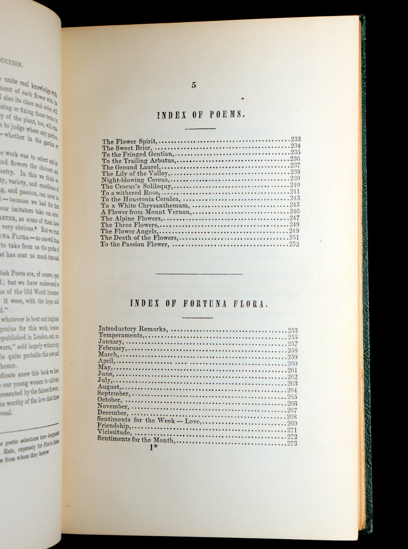 1852 Rare Book- Flora’s Interpreter and Fortuna Flora by Sarah J. Hale, 4 Plates