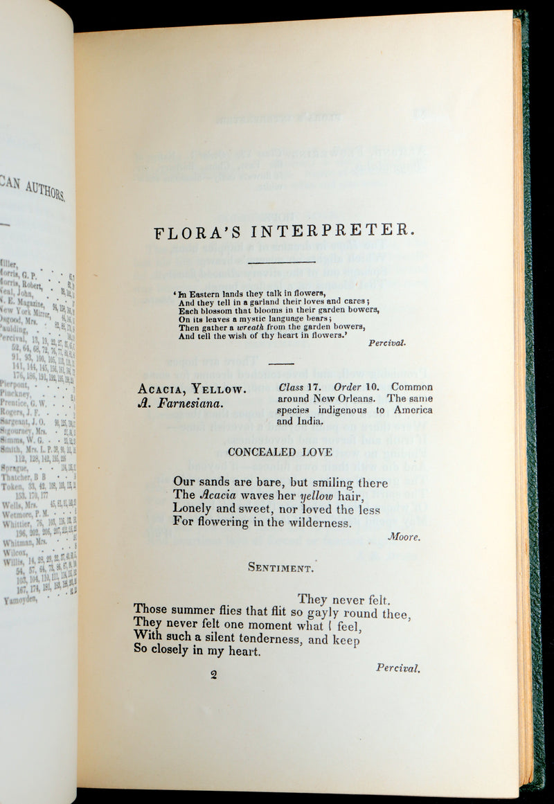 1852 Rare Book- Flora’s Interpreter and Fortuna Flora by Sarah J. Hale, 4 Plates