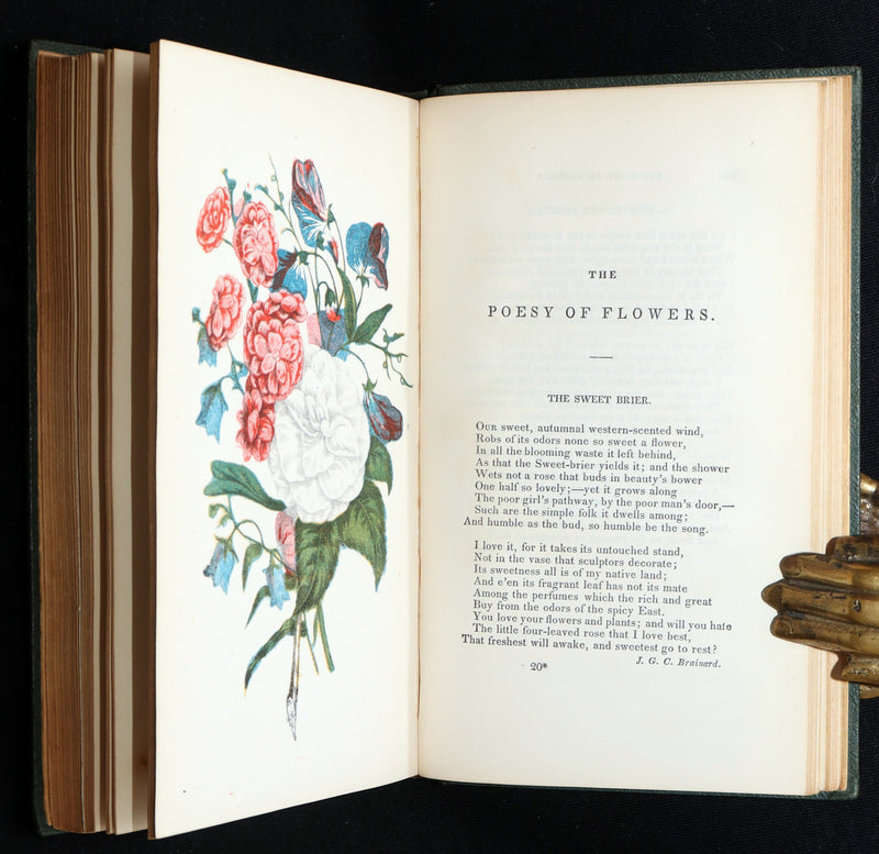 1852 Rare Book- Flora’s Interpreter and Fortuna Flora by Sarah J. Hale, 4 Plates