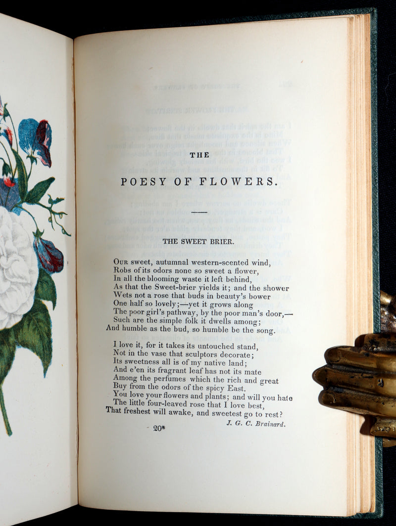 1852 Rare Book- Flora’s Interpreter and Fortuna Flora by Sarah J. Hale, 4 Plates