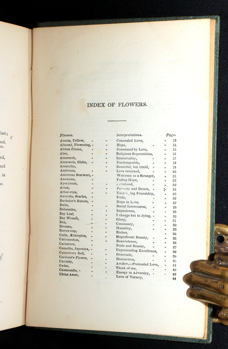 1852 Rare Book- Flora’s Interpreter and Fortuna Flora by Sarah J. Hale, 4 Plates