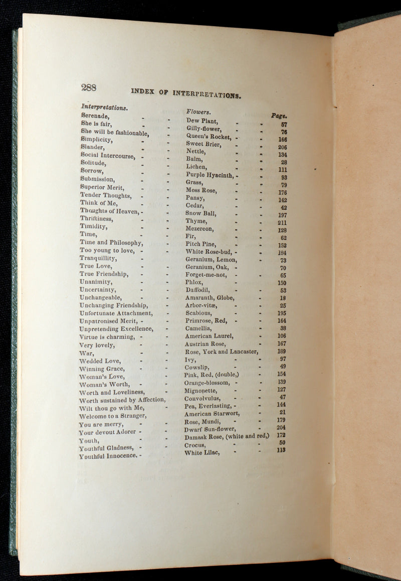1852 Rare Book- Flora’s Interpreter and Fortuna Flora by Sarah J. Hale, 4 Plates