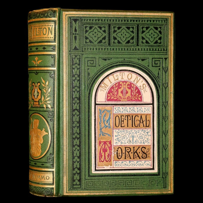 1876 Rare Book - The Poetical Works of John Milton, Paradise Lost and Regained