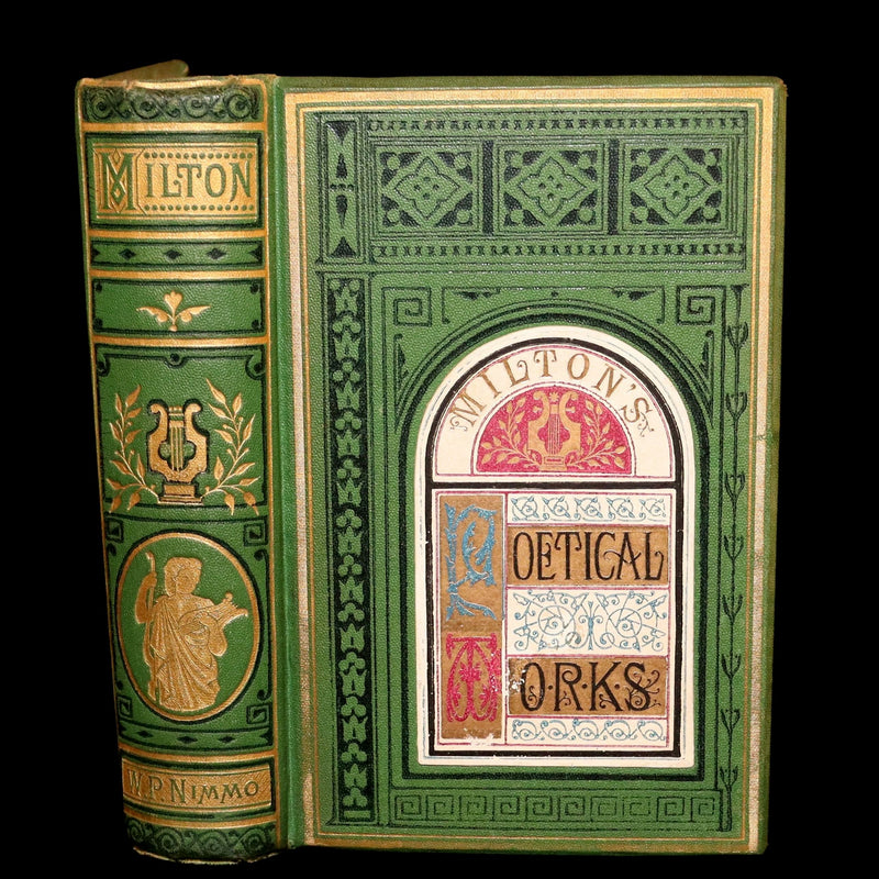 1876 Rare Book - The Poetical Works of John Milton, Paradise Lost and Regained