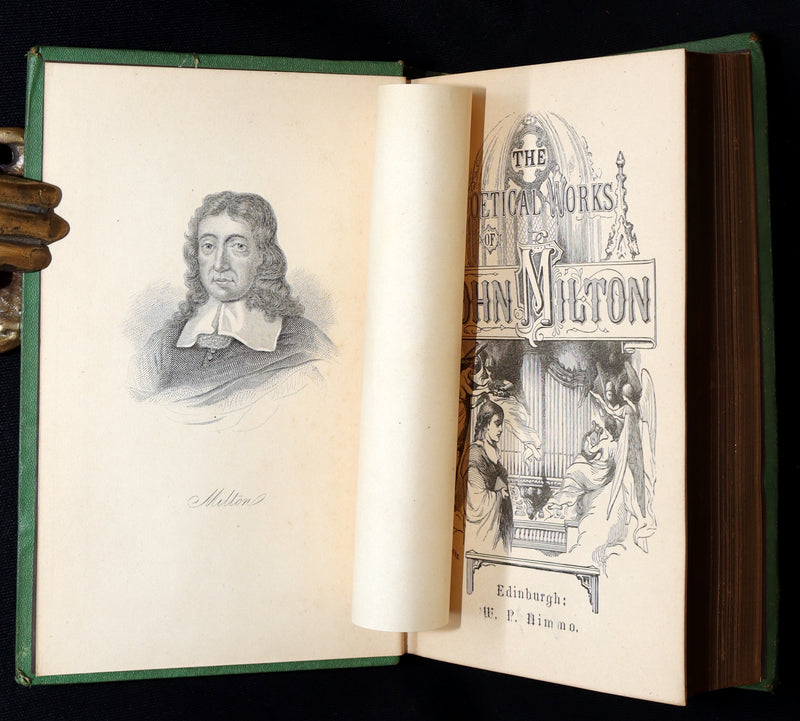 1876 Rare Book - The Poetical Works of John Milton, Paradise Lost and Regained
