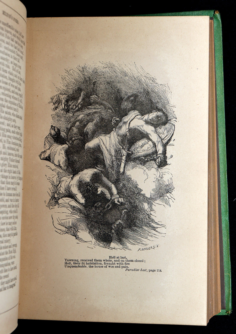 1876 Rare Book - The Poetical Works of John Milton, Paradise Lost and Regained
