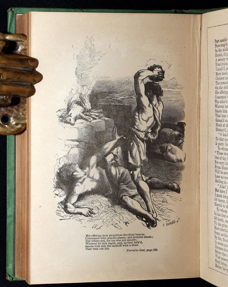 1876 Rare Book - The Poetical Works of John Milton, Paradise Lost and Regained