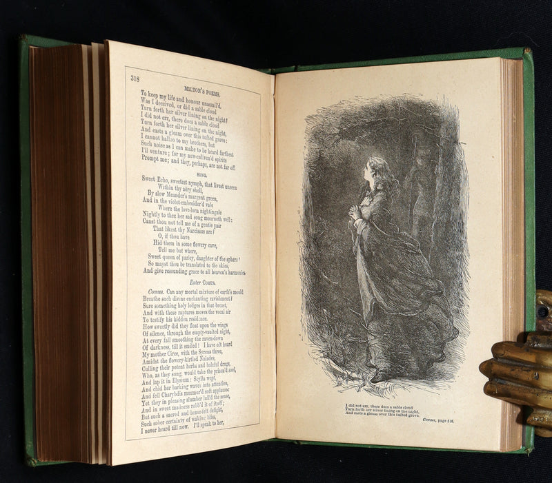 1876 Rare Book - The Poetical Works of John Milton, Paradise Lost and Regained