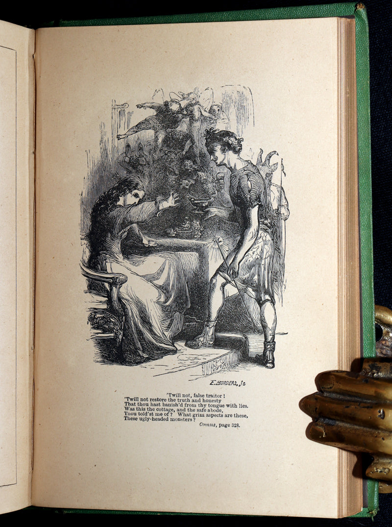 1876 Rare Book - The Poetical Works of John Milton, Paradise Lost and Regained