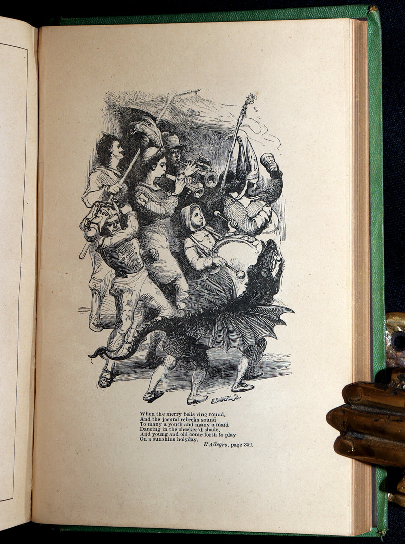 1876 Rare Book - The Poetical Works of John Milton, Paradise Lost and Regained