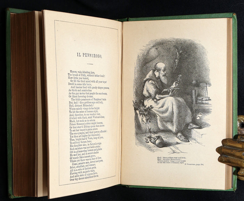 1876 Rare Book - The Poetical Works of John Milton, Paradise Lost and Regained