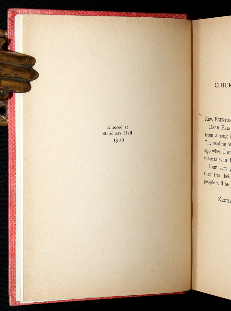1903 Scarce First Edition - Algonquin Indian Tales Collected by E.R. Young