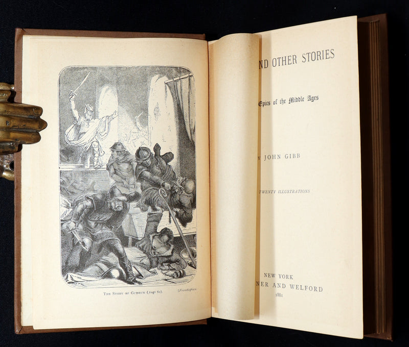 1881 Scarce First Edition - Gudrun and Other Medieval Epics Stories Illustrated