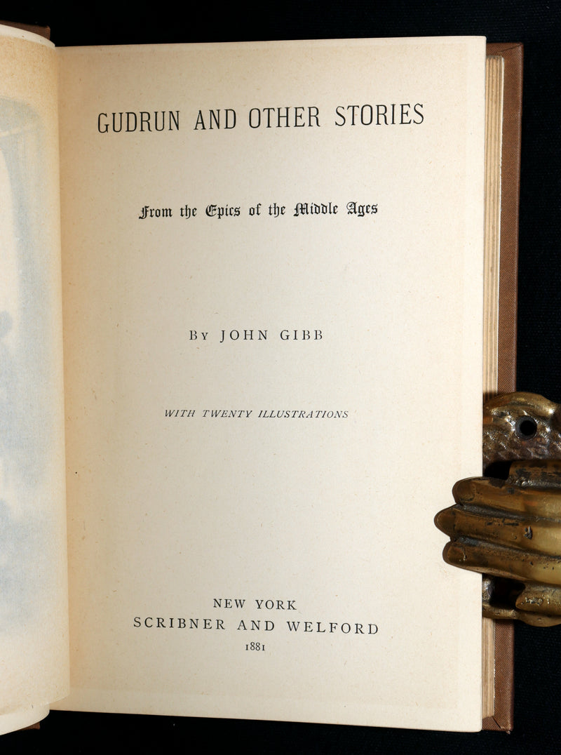1881 Scarce First Edition - Gudrun and Other Medieval Epics Stories Illustrated