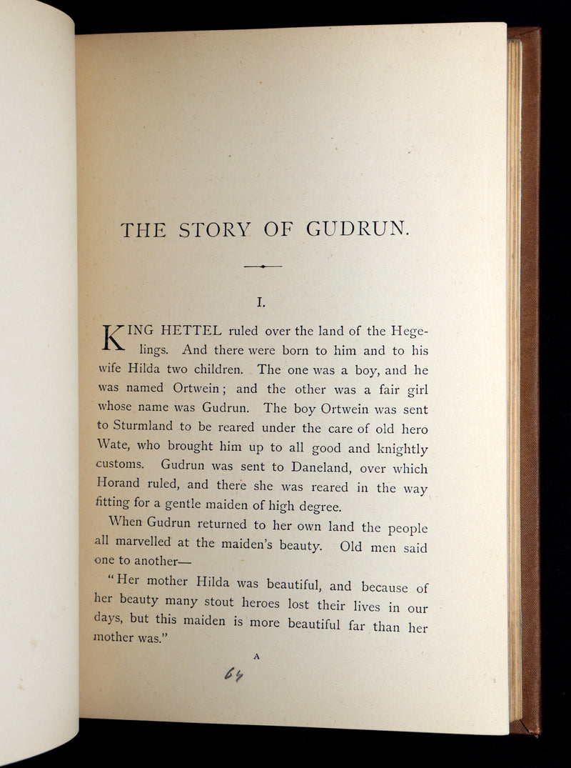 1881 Scarce First Edition - Gudrun and Other Medieval Epics Stories Illustrated