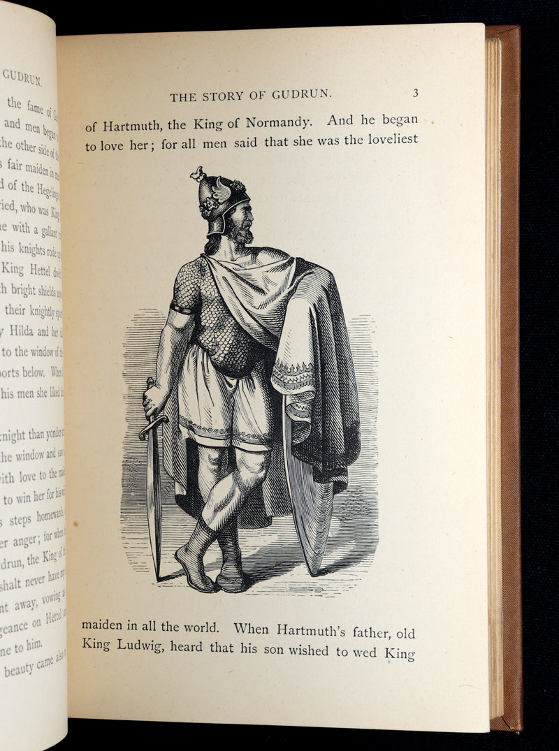 1881 Scarce First Edition - Gudrun and Other Medieval Epics Stories Illustrated
