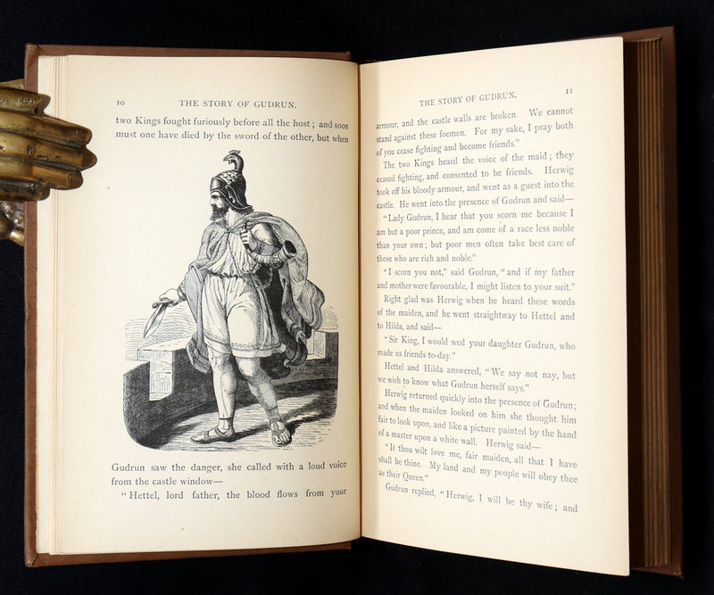 1881 Scarce First Edition - Gudrun and Other Medieval Epics Stories Illustrated