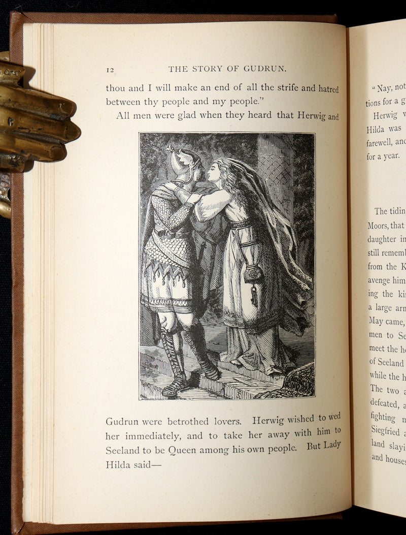 1881 Scarce First Edition - Gudrun and Other Medieval Epics Stories Illustrated