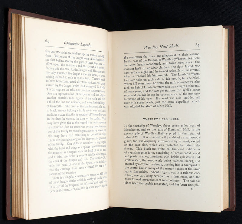 1882 Rare Book - Lancashire Legends, Superstitions, Witches by Harland Wilkinson