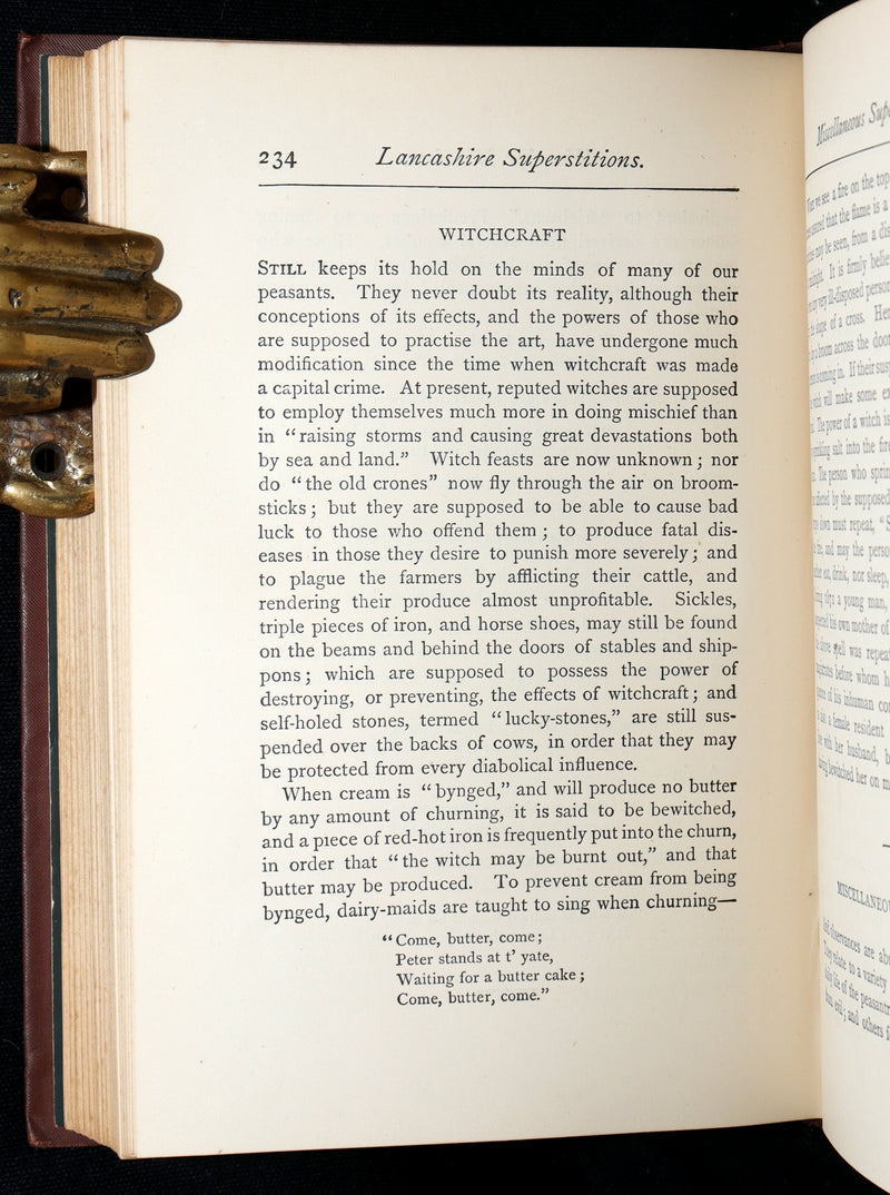 1882 Rare Book - Lancashire Legends, Superstitions, Witches by Harland Wilkinson