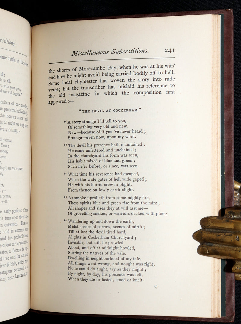 1882 Rare Book - Lancashire Legends, Superstitions, Witches by Harland Wilkinson