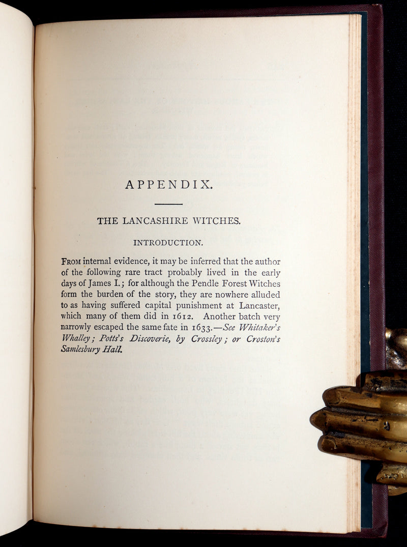 1882 Rare Book - Lancashire Legends, Superstitions, Witches by Harland Wilkinson