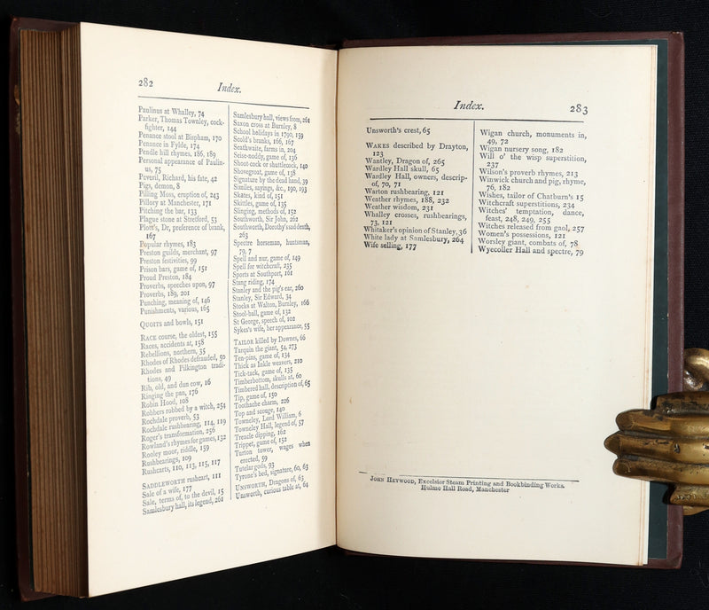 1882 Rare Book - Lancashire Legends, Superstitions, Witches by Harland Wilkinson