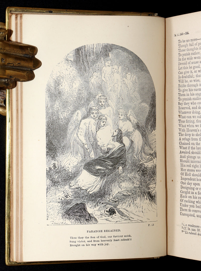 1880 Scarce Routledge Binding with Brass Edges- Milton’s Paradise Lost, Regained