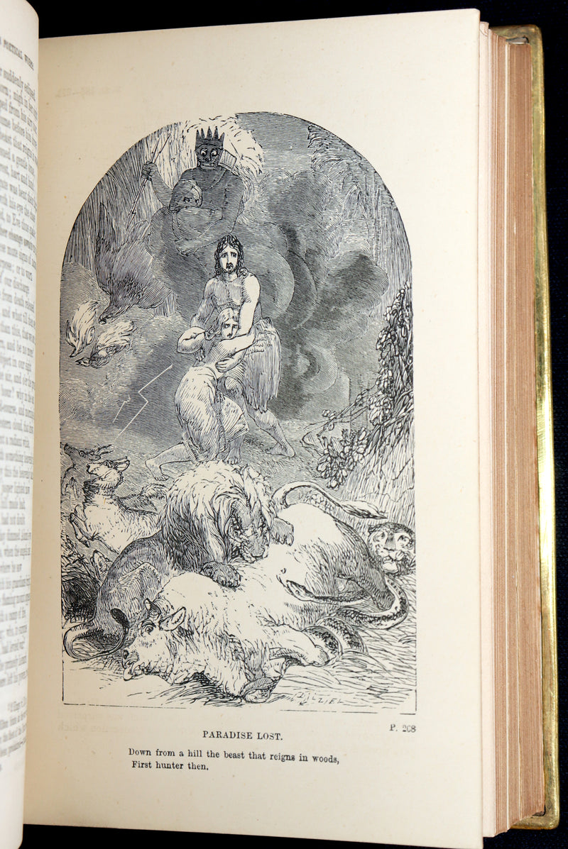 1880 Scarce Routledge Binding with Brass Edges- Milton’s Paradise Lost, Regained