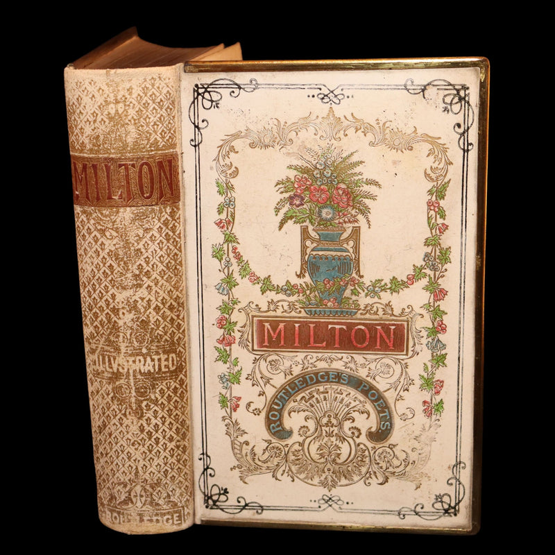 1880 Scarce Routledge Binding with Brass Edges- Milton’s Paradise Lost, Regained