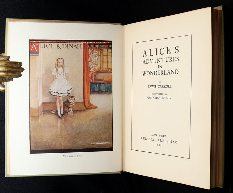 1935 Rare Book - Alice's Adventures in Wonderland Illustrated by Gwynedd Hudson