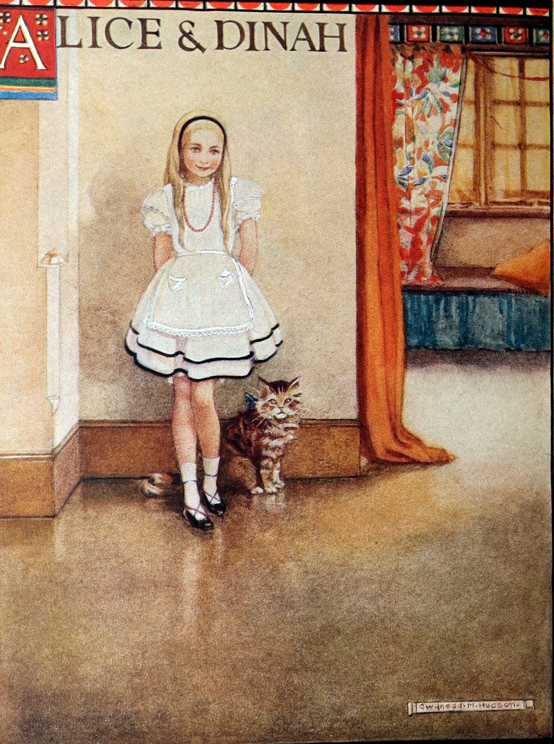 1935 Rare Book - Alice's Adventures in Wonderland Illustrated by Gwynedd Hudson
