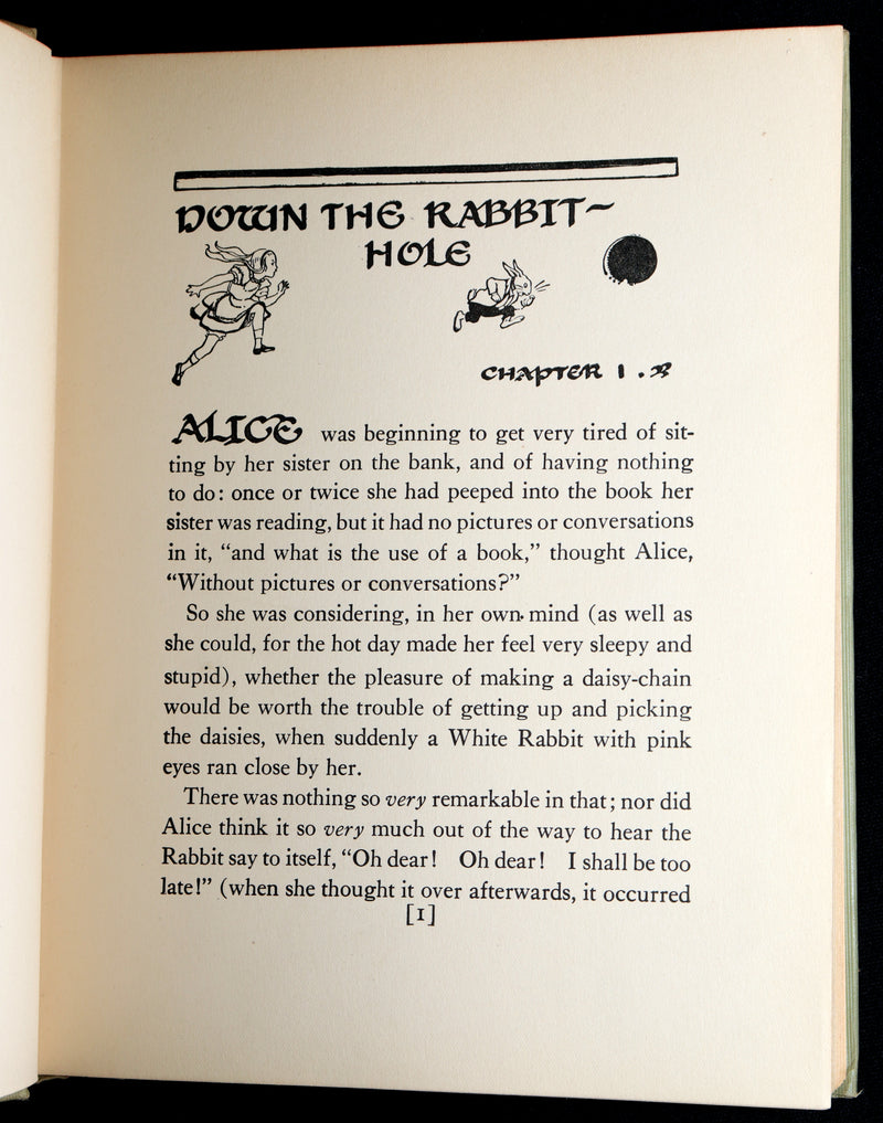 1935 Rare Book - Alice's Adventures in Wonderland Illustrated by Gwynedd Hudson