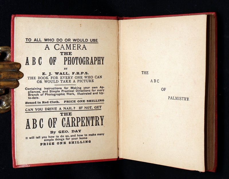 1890 Scarce Book - Character and Fortune. ABC Guide to Palmistry by Paul Bello