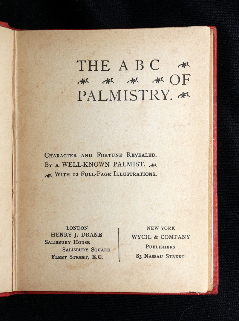 1890 Scarce Book - Character and Fortune. ABC Guide to Palmistry by Paul Bello