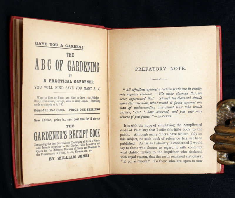 1890 Scarce Book - Character and Fortune. ABC Guide to Palmistry by Paul Bello