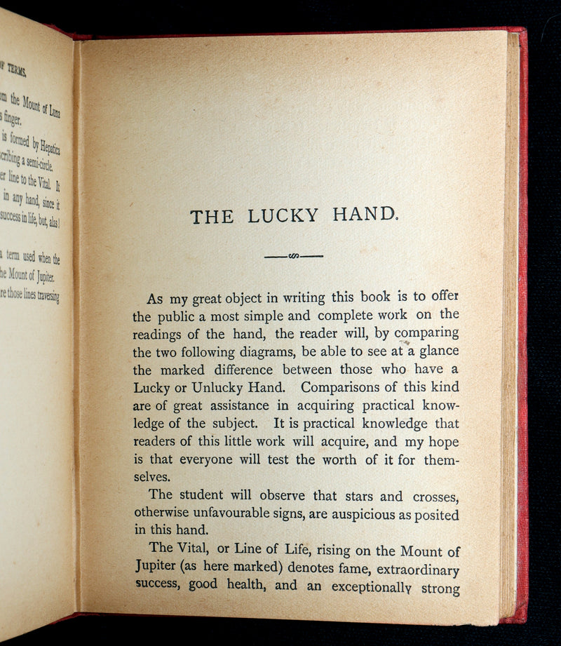 1890 Scarce Book - Character and Fortune. ABC Guide to Palmistry by Paul Bello