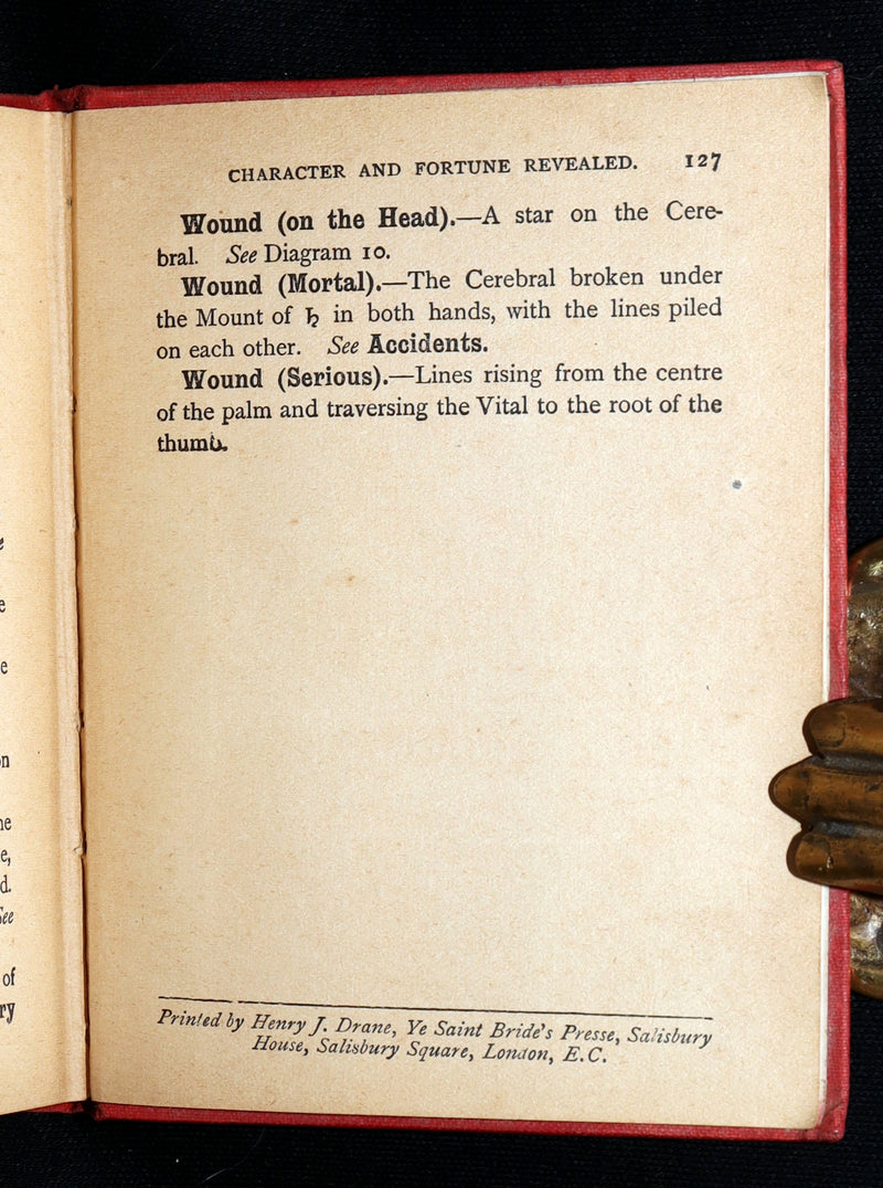 1890 Scarce Book - Character and Fortune. ABC Guide to Palmistry by Paul Bello