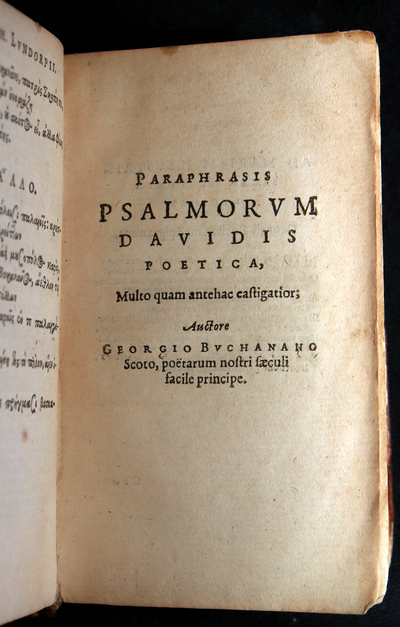 1628 Rare Book - Georgii Buchanani - Scottish Poems by George Buchanan