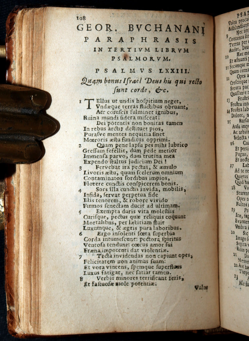 1628 Rare Book - Georgii Buchanani - Scottish Poems by George Buchanan